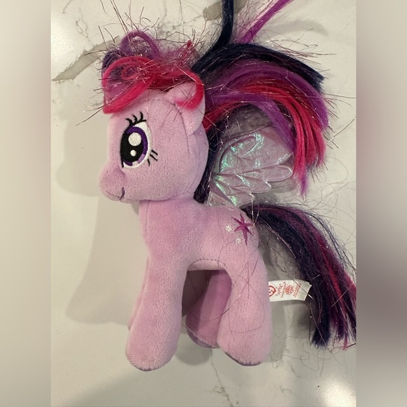 My Little Pony Twilight Sparkle TY Beanie Babies Unicorn Pegasus Purple Plush 7” - Picture 7 of 7